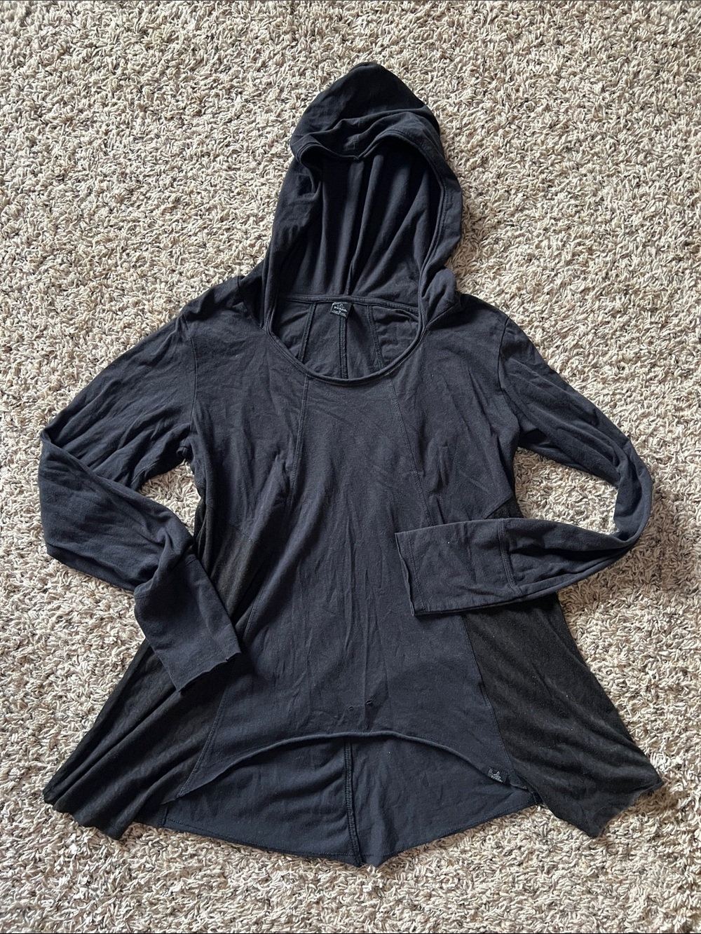 Prana Black Hooded Long Sleeve Tunic